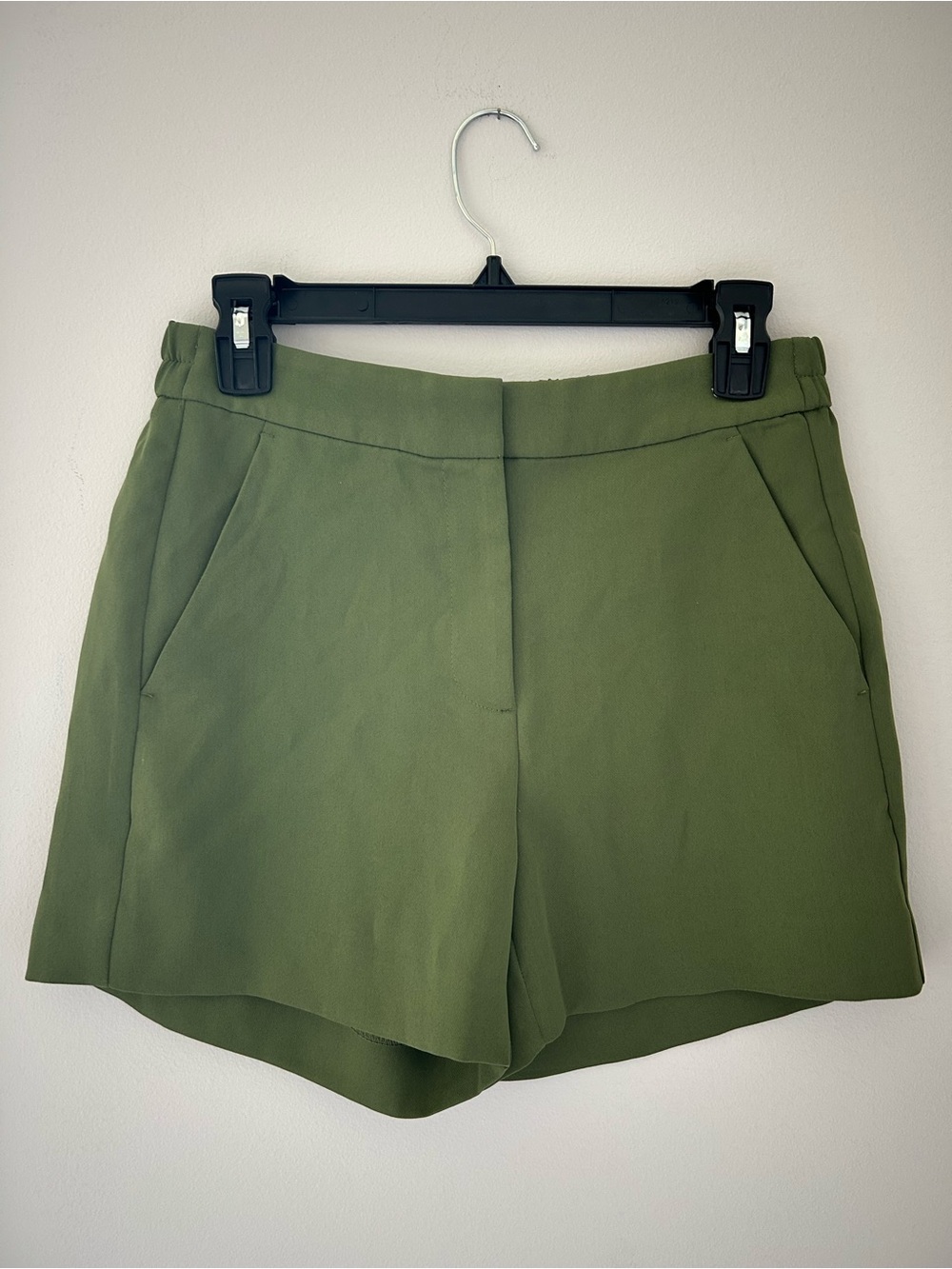 J. Crew Olive Green High-Waist Tailored Shorts